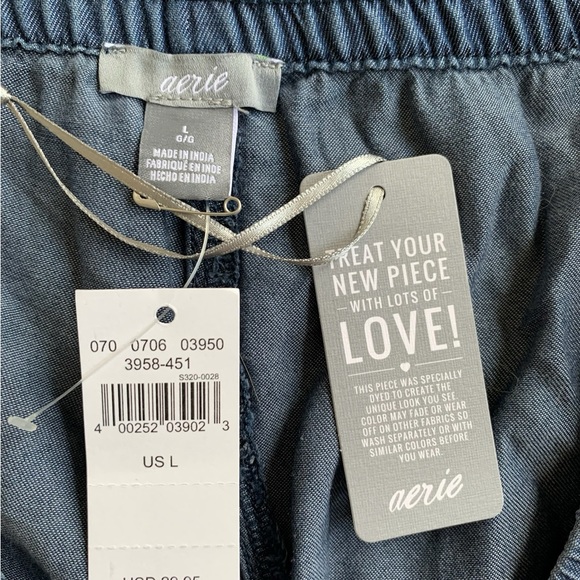 Aerie Denim Drawstring Pull-on Shorts American Eagle - Picture 4 of 5